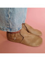 chaussons en simili cuir vegan intérieur douillet 