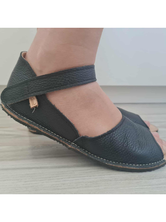 Soft leather sandals ballerina barefoot shoes wide