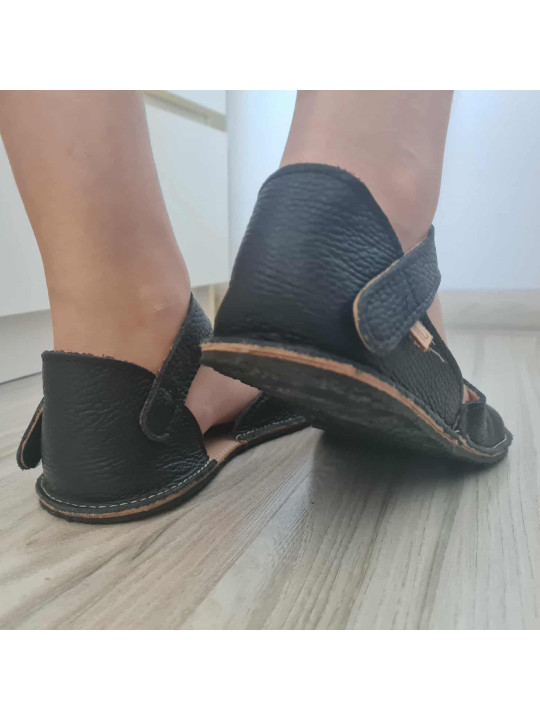 Soft leather sandals ballerina barefoot shoes wide
