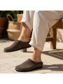 sabot en cuir VELOURS MARRON barefoot avec laniere ajustable