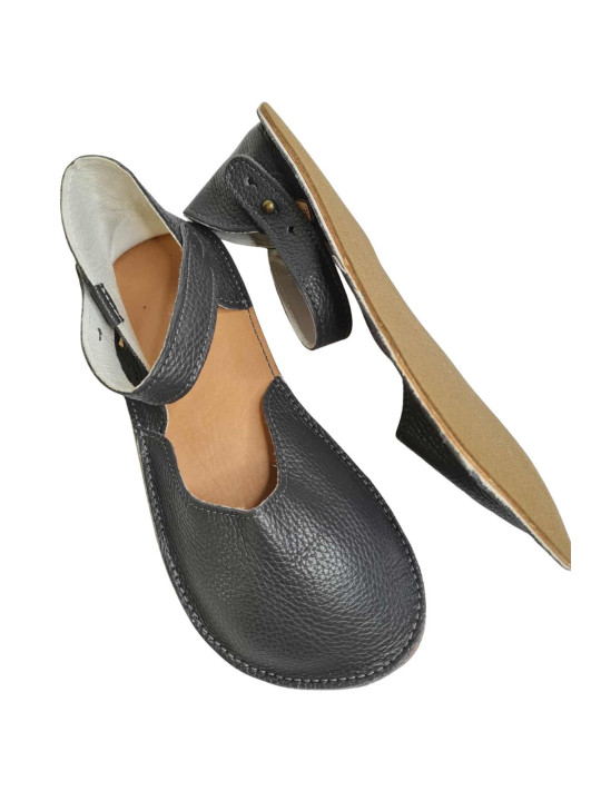 Soft leather sandals ballerina barefoot shoes wide