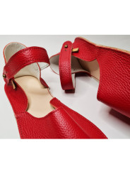 ballerina barefoot sandals extra flexible rosso fueco