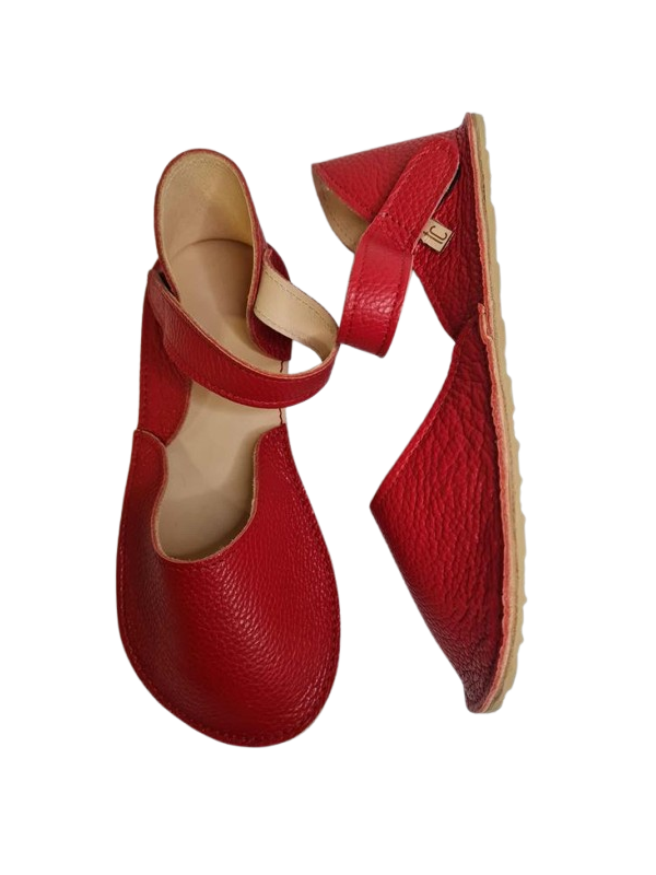 Soft leather sandals ballerina barefoot shoes wide