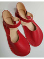 Soft leather sandals ballerina barefoot shoes wide