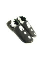 Chaussons cuir souple pac man 