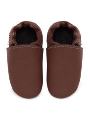 Soft leather slippers - bruciato