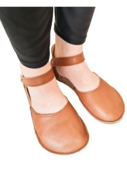Ballerine barefoot sandales extra flexible brandy