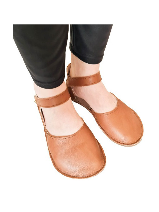 ballerina barefoot sandals extra flexible brandy