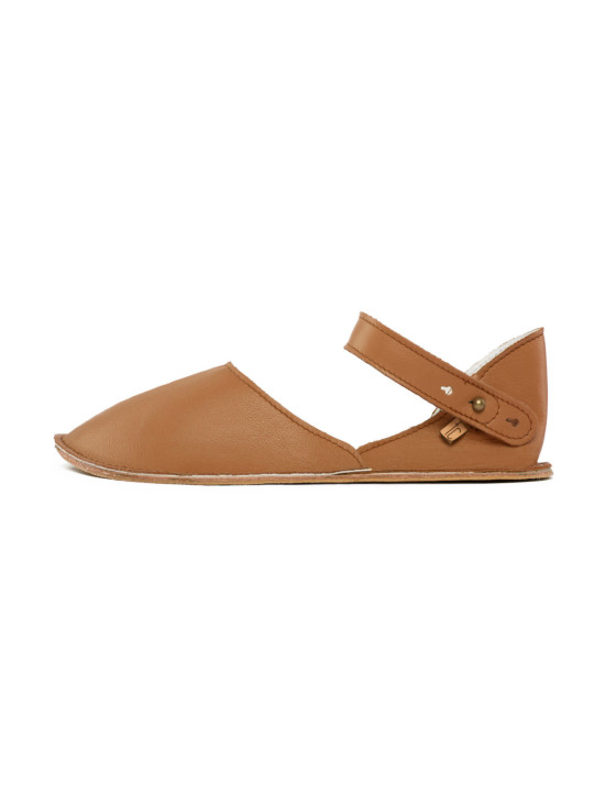 Ballerine barefoot sandales extra flexible brandy