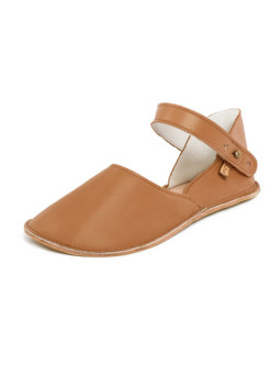 Ballerine barefoot sandales extra flexible brandy