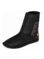 extra soft minimalist barefoot leather boots, wide and flat