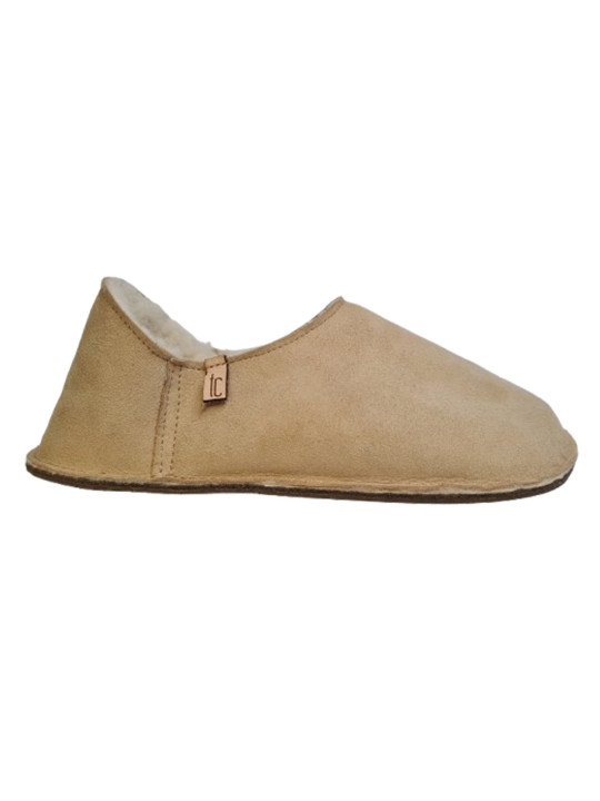 Babouches en peau lainée, 100% mouton