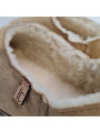 Babouches en peau lainée, 100% mouton