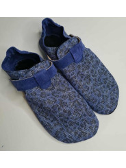 Chaussons cuir avec doubure polaire fermeture a scratch taille 40