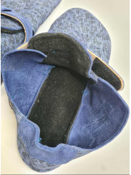 Chaussons cuir avec doubure polaire fermeture a scratch taille 40