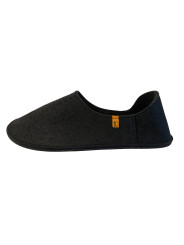 Babouches en laine bouillie mérinos et doublé de cuir