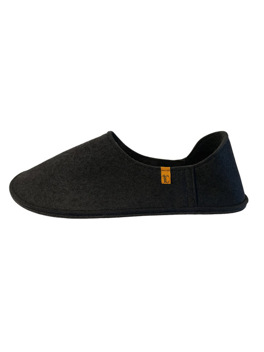 Boiled wool slippers lined with leather barefoot gum sole collection