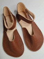Soft leather sandals ballerina barefoot shoes wide