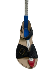 Flexible barefoot sandals with wide toes, adjustable shaft and heel