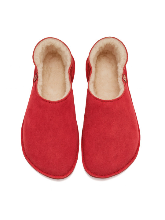 woolen slippers with sheepskin leather and wool