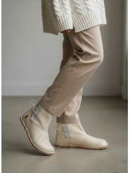 minimalist barefoot leather boots, leather lining, wool or fleece, handmade