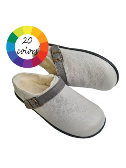 leather barefoot clogs with adjustable strap, MORE THAN 20 COLORS