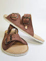 Sandales Nubuck Marron – Double Boucle – Semelle Blanche Ultralégère | En Stock | Tomar Creation