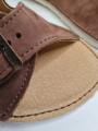 Brown Nubuck Sandals – 3 Buckles – Heel Strap – Ultra-Light White Sole | In Stock | Tomar Creation
