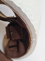 Sandales Nubuck Marron – 3 Boucles – Maintien Talon – Semelle Blanche Ultralégère | En Stock | Tomar Creation