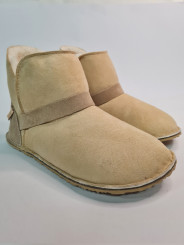 Low Sheepskin Boots – Minimalist Wool Slippers – Custom Sole Options | Tomar Creation