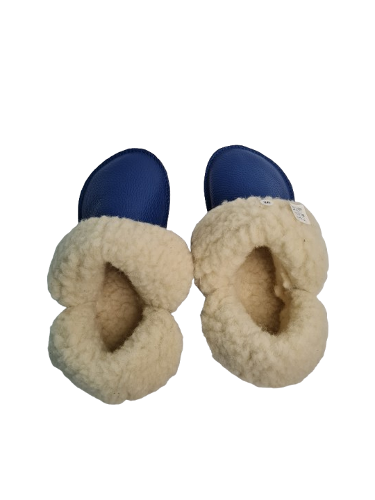 Low-cut denim leather & wool boots – Warm minimalist comfort – Flexible Soles | Tomar Creation