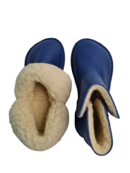 Low-cut denim leather & wool boots – Warm minimalist comfort – Flexible Soles | Tomar Creation