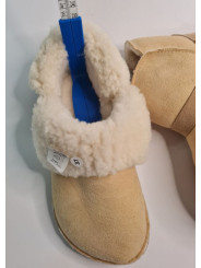 Low Sheepskin Boots – Minimalist Wool Slippers – Custom Sole Options | Tomar Creation