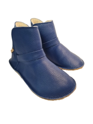 Low-cut denim leather & wool boots – Warm minimalist comfort – Flexible Soles | Tomar Creation