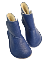 Bottines basses en cuir denim et laine – Chaud & minimaliste Semelles Flexibles | Tomar Creation