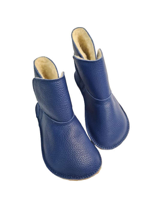 Bottines basses en cuir denim et laine – Chaud & minimaliste Semelles Flexibles | Tomar Creation