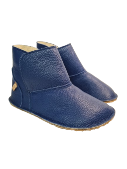 Low-cut denim leather & wool boots – Warm minimalist comfort – Flexible Soles | Tomar Creation