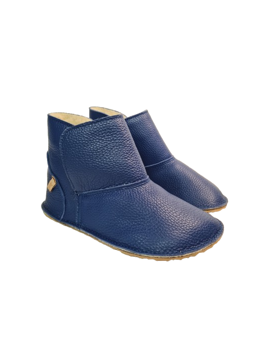 Bottines basses en cuir denim et laine – Chaud & minimaliste Semelles Flexibles | Tomar Creation