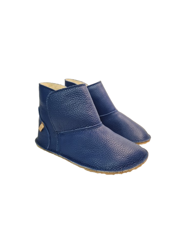 Bottines basses en cuir denim et laine – Chaud & minimaliste Semelles Flexibles | Tomar Creation