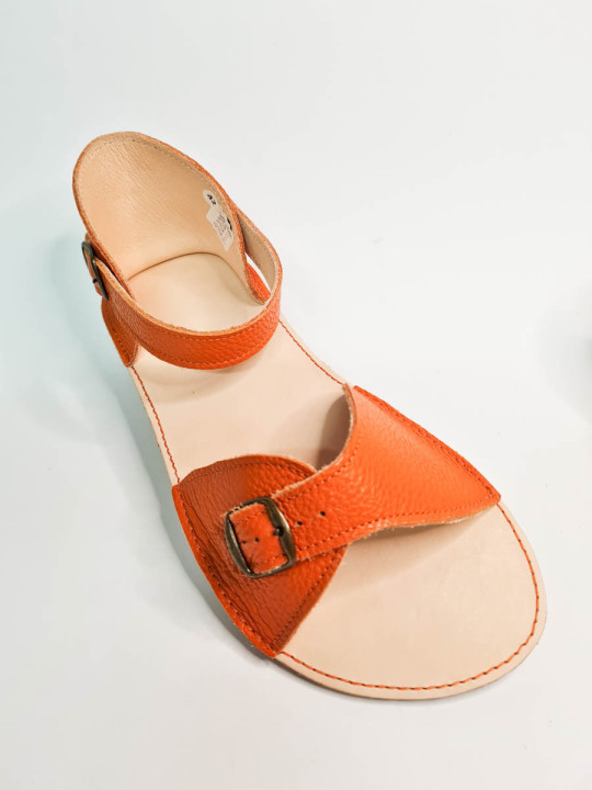 Sandales cuir barefoot extra souple minimaliste large et plate