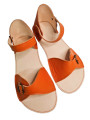 with adjustable buckle  flat sandals barefoot shoes wide in leather