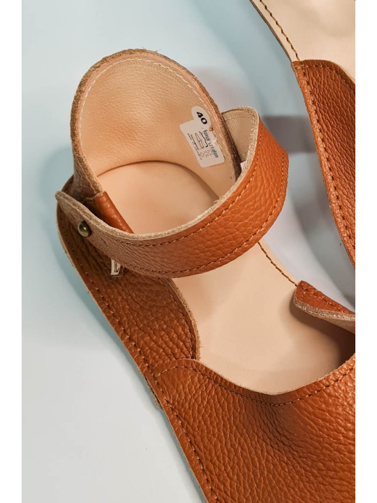 Soft leather sandals ballerina barefoot shoes wide