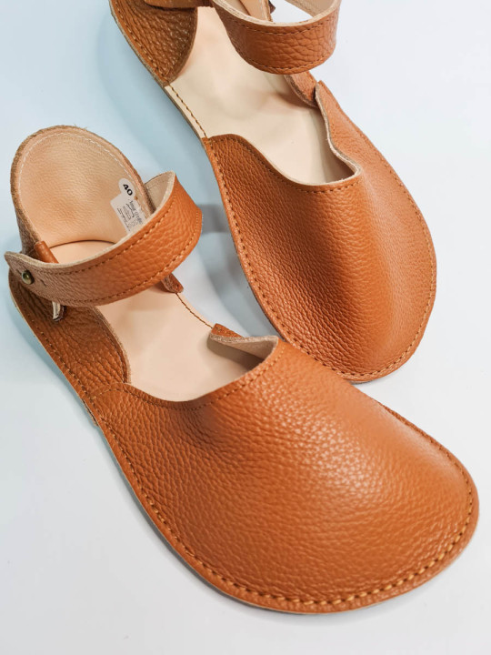 Soft leather sandals ballerina barefoot shoes wide