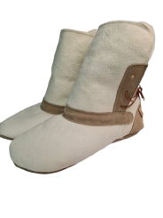 Sheepskin Boots – Minimalist Wool Slippers – Suede Leather Sole | Tomar Creation