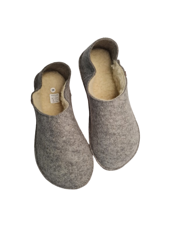 Wool slippers barefoot gum sole collection
