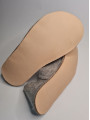 Babouches en laine bouillie mérinos et doublé de cuir