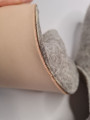 Babouches en laine bouillie mérinos et doublé de cuir