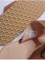 Minimalist wide and soft double buckle flat sandals