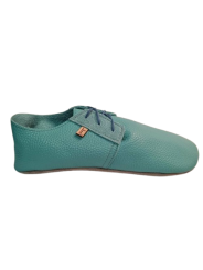 Chaussons en cuir blanc avec fermeture a lacets option doublure en laine