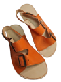 Minimalist wide and soft double buckle flat sandals